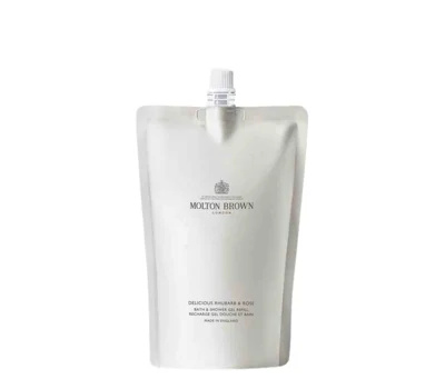 Delicious Rhubarb & Rose Bath & Shower Gel Refill 400ml