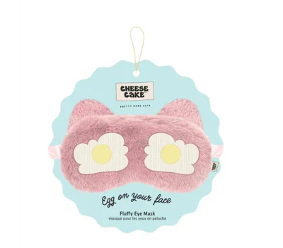 Fuzzy Embroider Eyemask-Pink