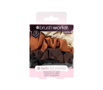 Nude Satin Scrunchies