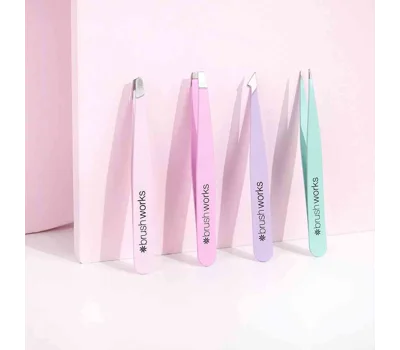 4 Piece Combination Tweezer Set - Pastels