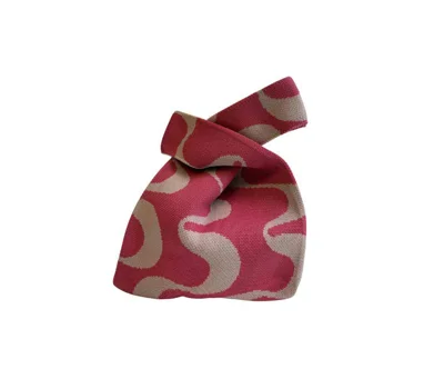 Knitted Tote Bag Pink