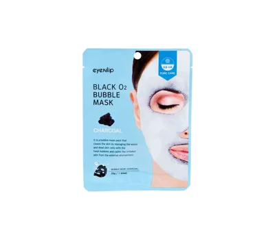 Black 02 Bubble Sheet Mask Charcoal 20g (1Pc)