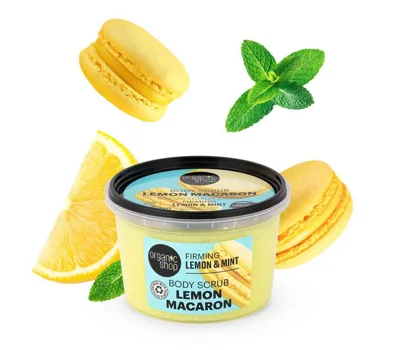 Lemon Macaron Body Scrub Firming Lemon & Mint