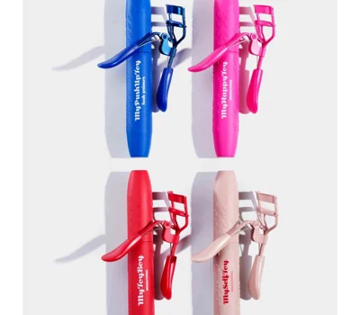 Myhappytoy Mascara + Pink Eyelash Curler Kit
