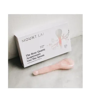 The Rose Quartz Acupressure Gua Sha Spoon