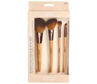 Bamboo Essential Face & Eye Brush Set 4Pcs