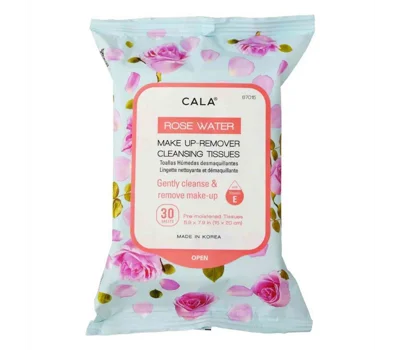 Makeup Remover Cleansing Tissues: Rose Water (30 Sheets)