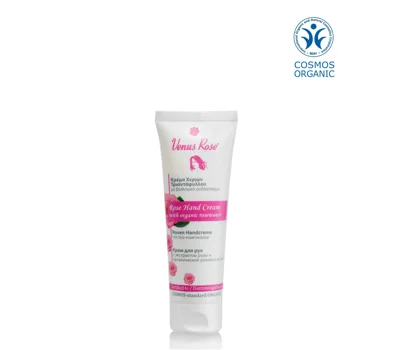 Hand Cream With Organic Rosewater 75ml