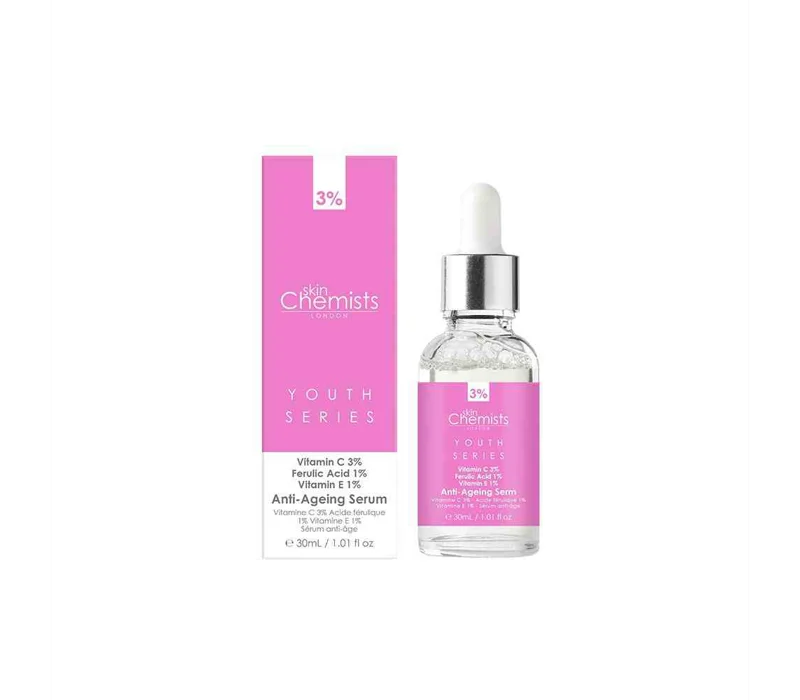 Skin Chemists Vitamin C 3% Ferulic Acid 1% Vitamin E 1% Anti-Ageing Serum 30ml