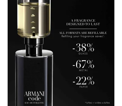 Armani Code Eau De Toilette Refill 150ml