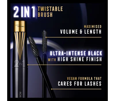 Masterpiece 2In1 Wow Mascara Mdnt Blk